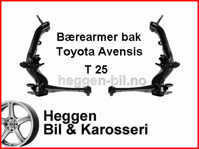 Bærebruer / bærearmer bakaksel Toyota Avensis T25
